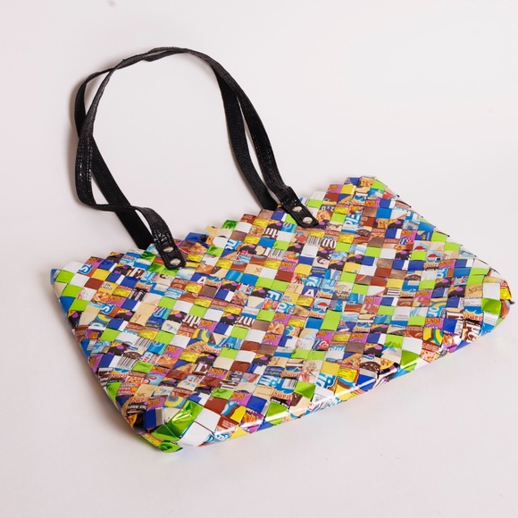 Vintage 90s Nahui Ollin Candy Wrapper Large Tote - Picture 1 of 9